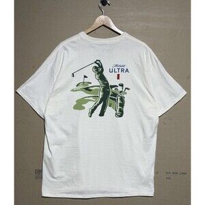 Michelob Ultra Golf Graphic T Shirt XL Brew City Anheuser Busch Beer White